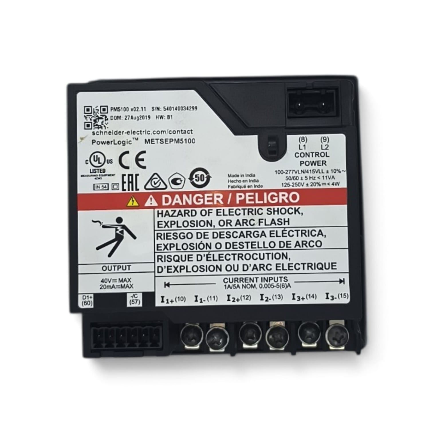 Schneider Electric PowerLogic METSEPM5100 Digital Power Meter.